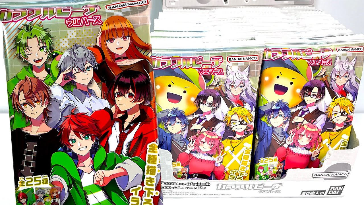 Colorful Peach Wafers 