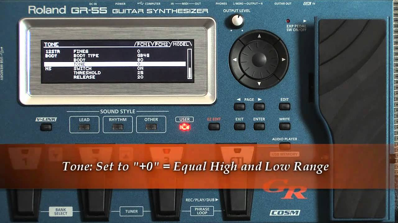 Roland GR-55 Guitar Synthesizer : Acoustic Sounds Demo - YouTube