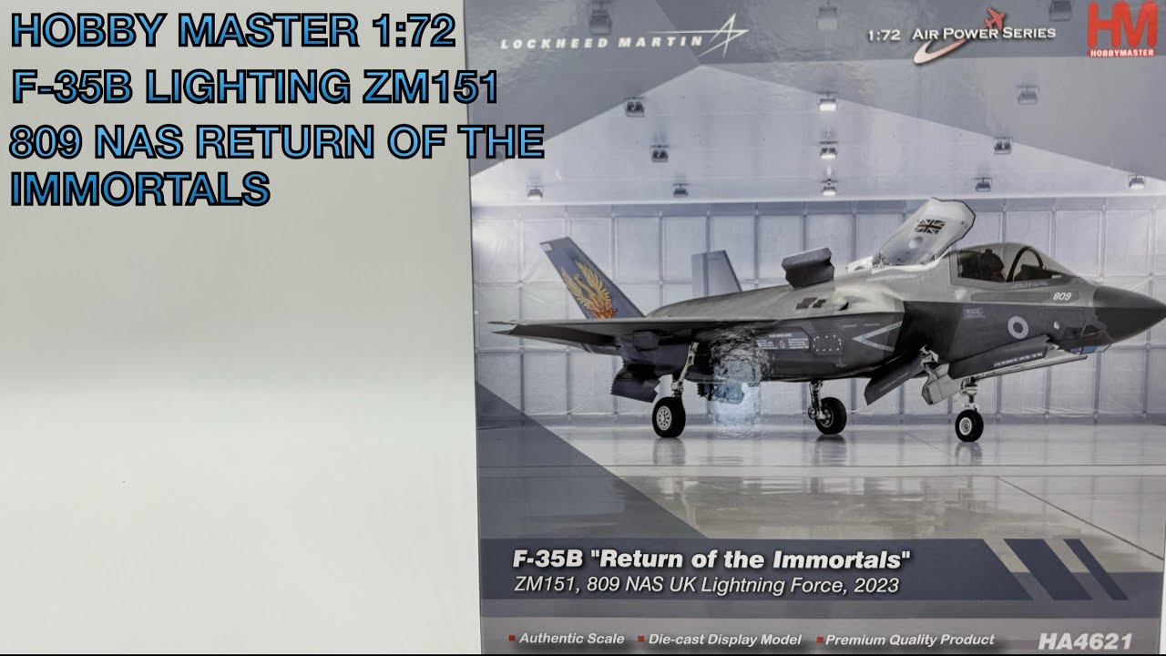 HAND COLLECTIBLES HOBBY MASTER HA4621 F-35B LIGHTING ZM151 809 NAS