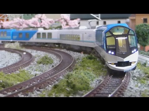 Nゲージ TOMIX 近鉄50000系 しまかぜ (限定品) 走行シーン集 - YouTube
