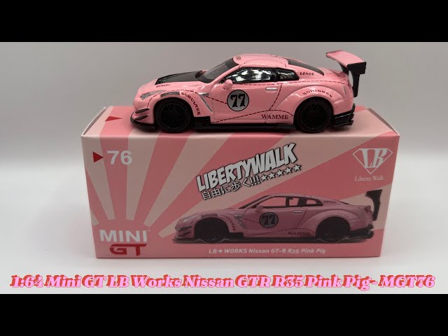1:64 Mini GT LB Works Nissan GTR R35 Pink Pig - MGT76 - YouTube
