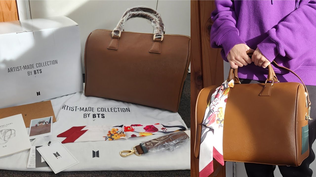V Mute Boston Bag (Artist-Made Collection by BTS) Unboxing - YouTube