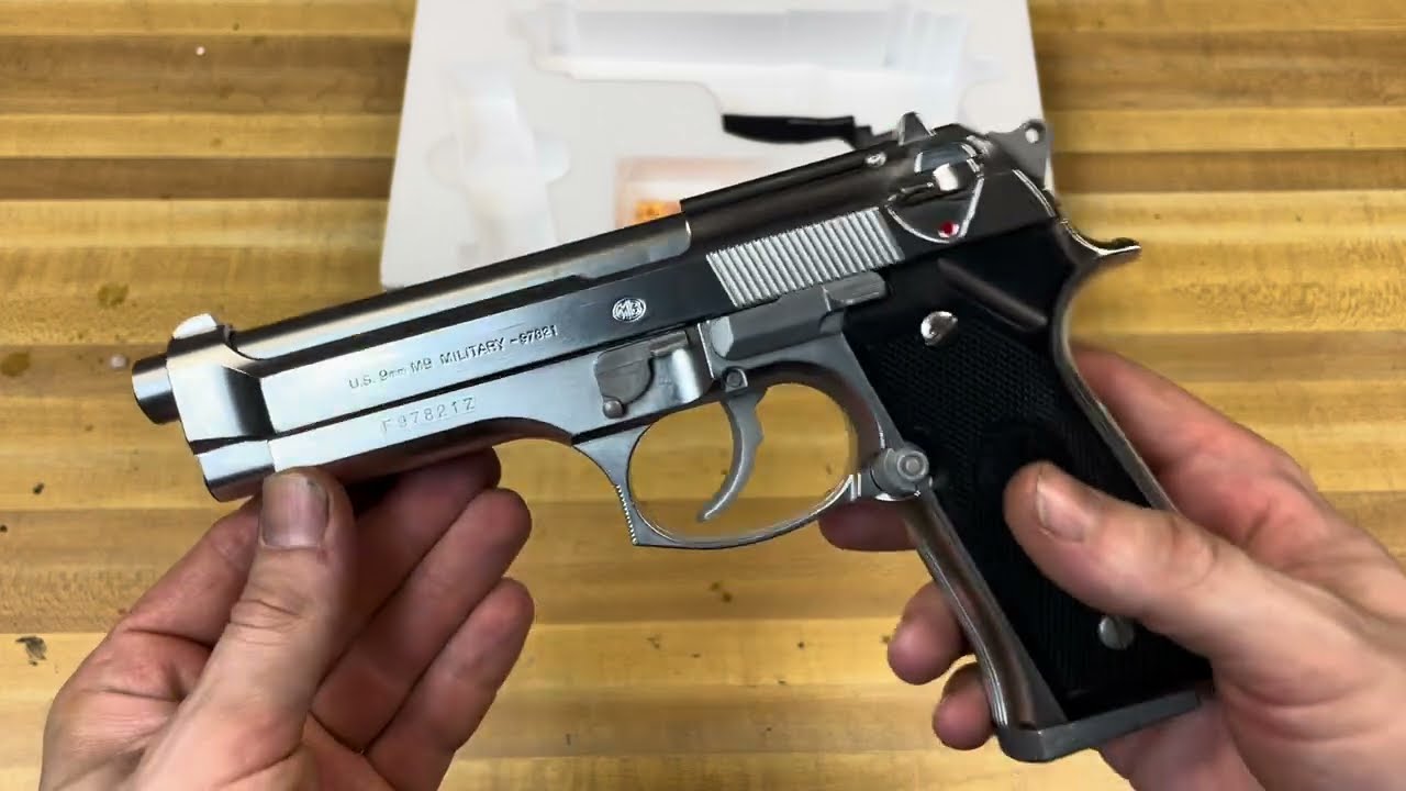 Airsoft- Tokyo Marui M92F Spring Youth Edition - YouTube