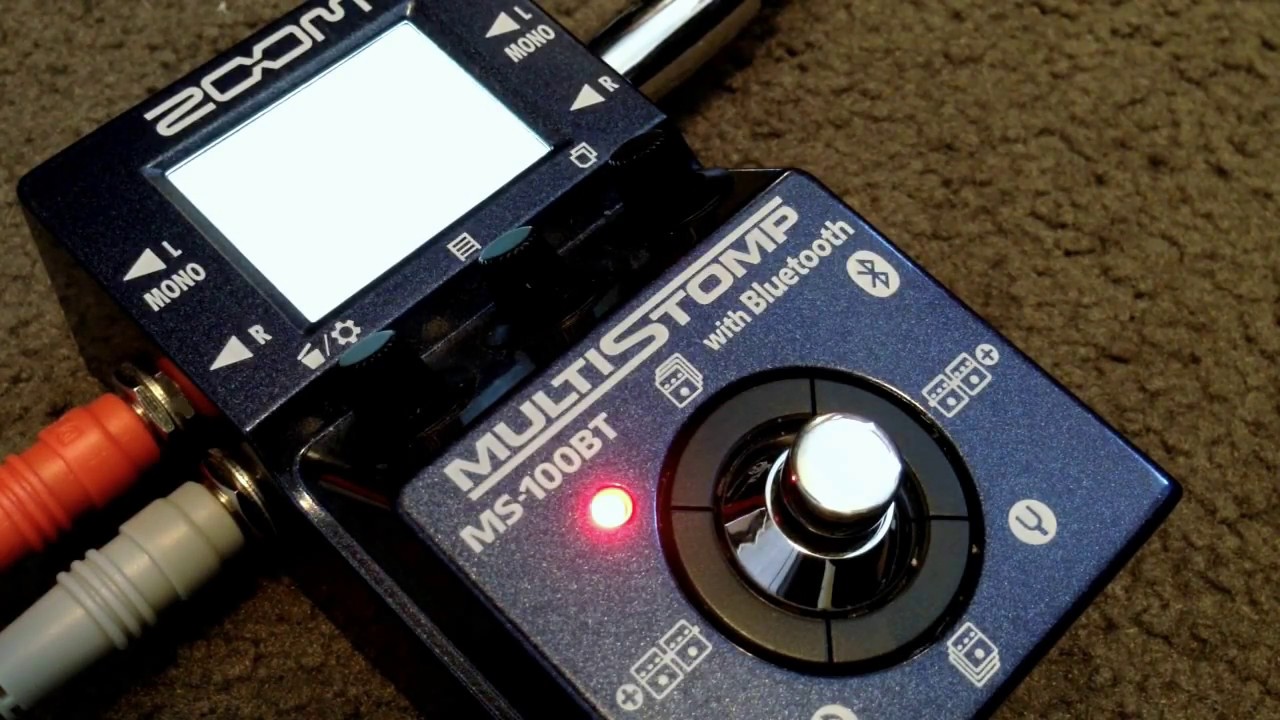 Zoom MS-100BT Bluetooth-enabled multi-function pedal - YouTube
