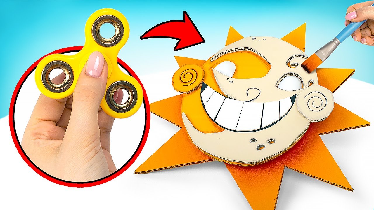 段ボールで作る太陽と月のマスク - YouTube