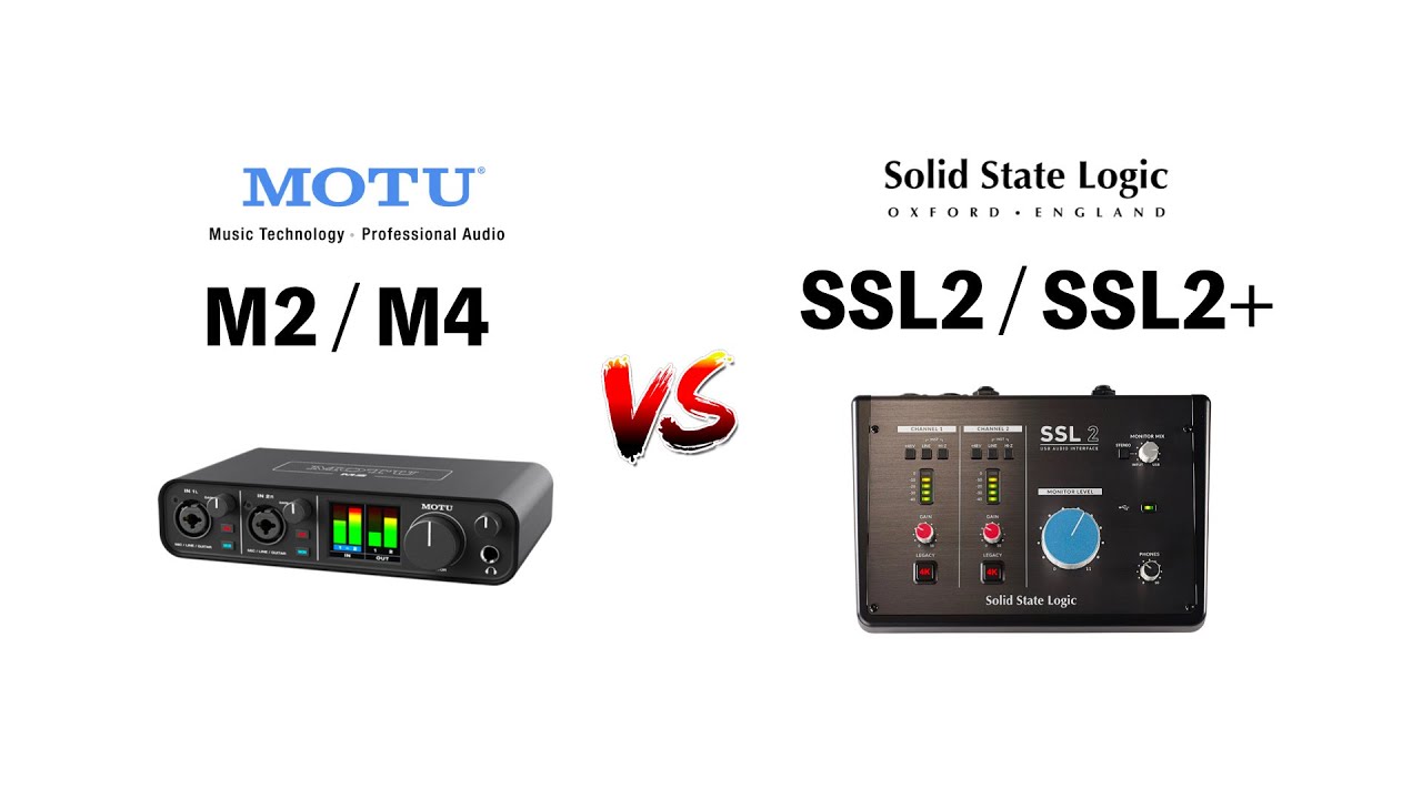 話題のMOTU M2/M4 VS Solid State Logic(SSL) SSL2/SSL2+ Audient