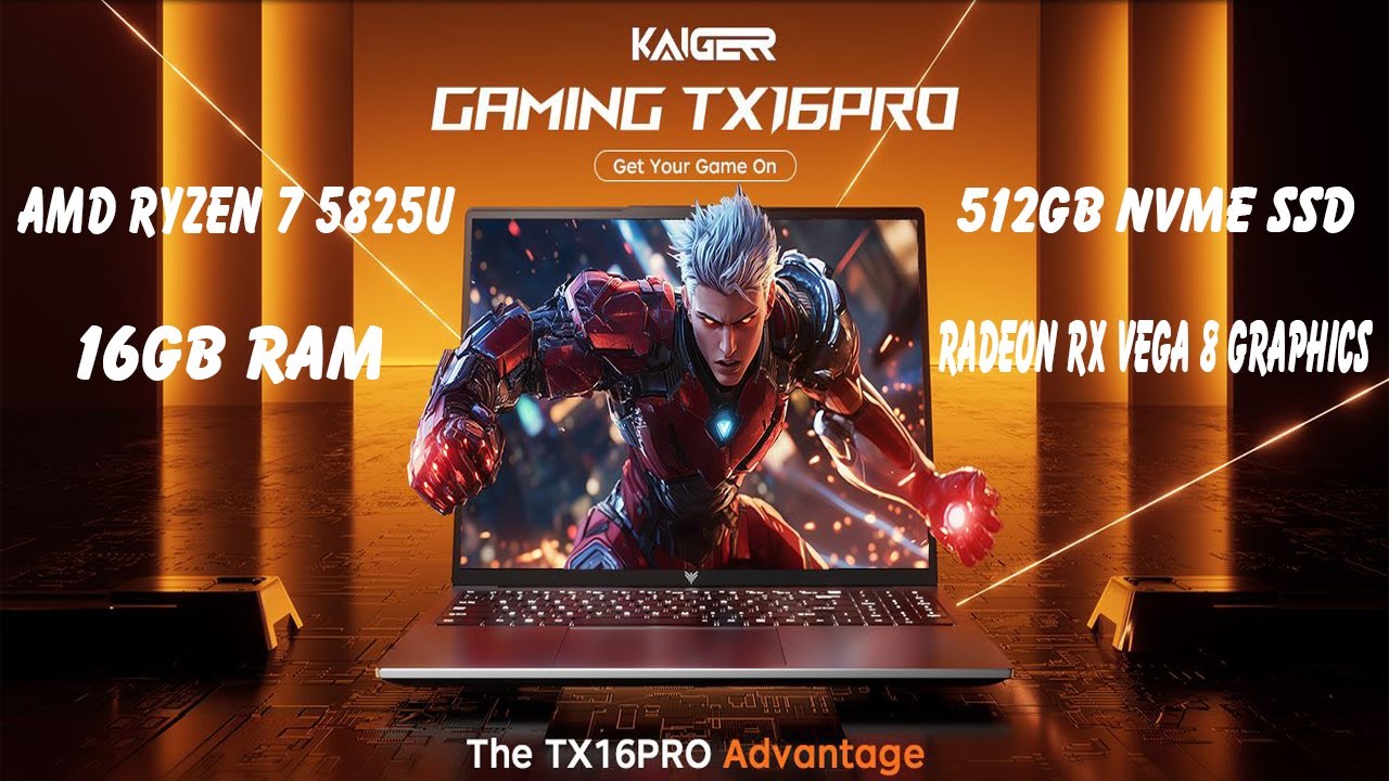 Best 16 Inch Gaming Laptop 2025 | AMD Ryzen 7, Windows 11, WiFi 6