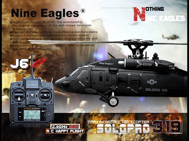 Out of print! Rare! nine-eagles solo-pro 319a RTF UH-60 Blackhawk