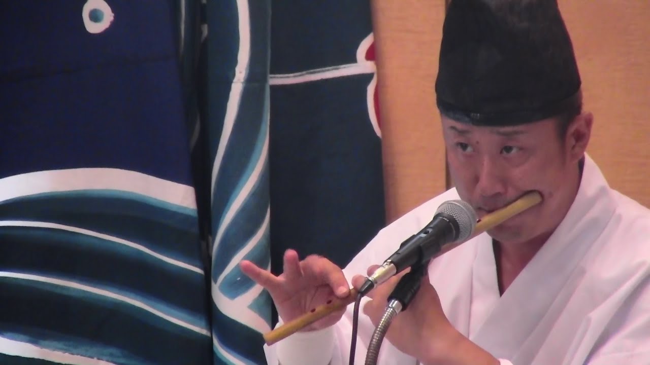 石見神楽 細谷社中 囃子 笛 (郷土芸能） - YouTube