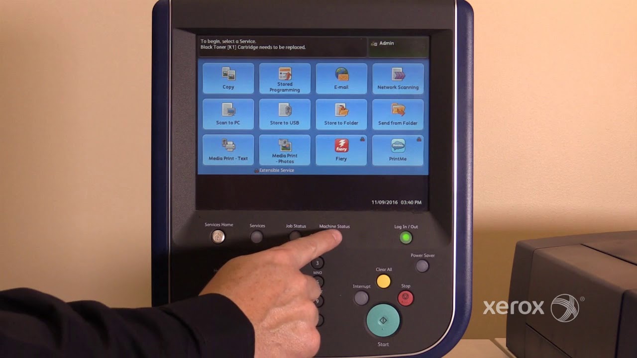 Xerox® Color C60 70 Logging into ADMIN Mode - YouTube