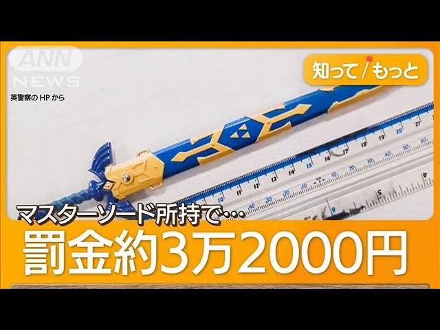 ゼルダの伝説」の剣 マスターソードのおもちゃを街中で所持…男に実刑