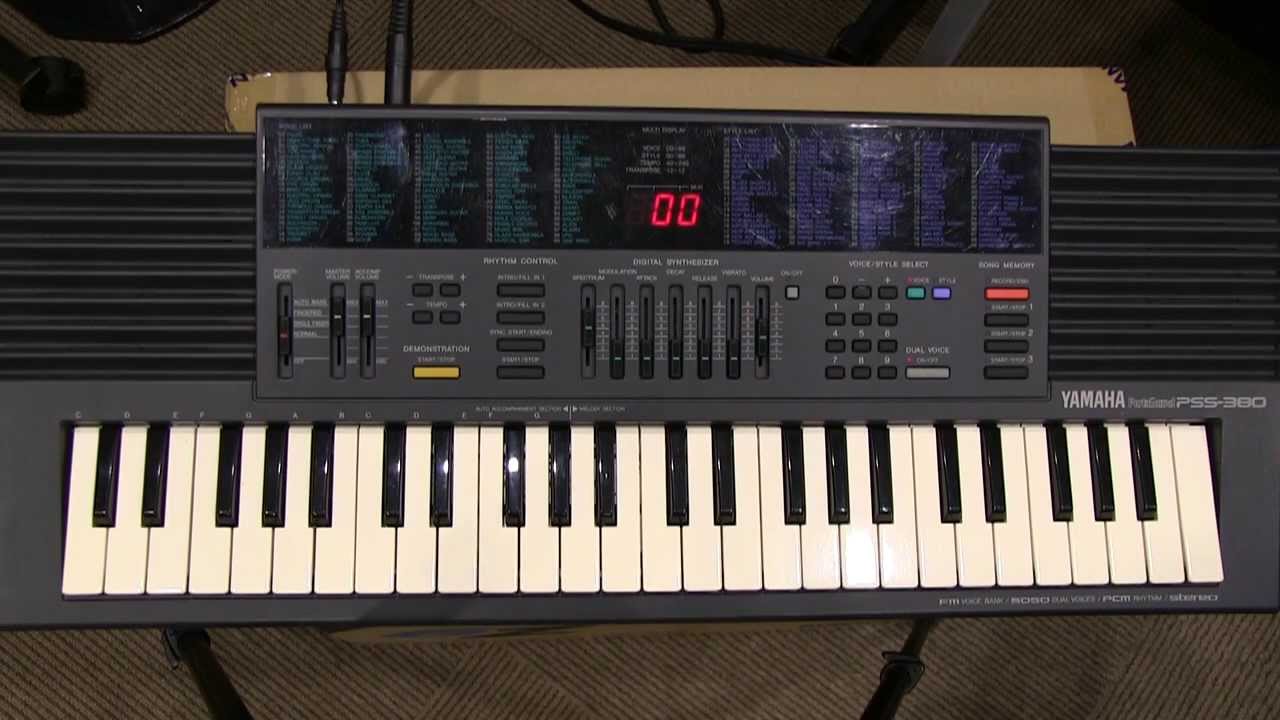 DEMO] YAMAHA PortaSound PSS-380 - YouTube