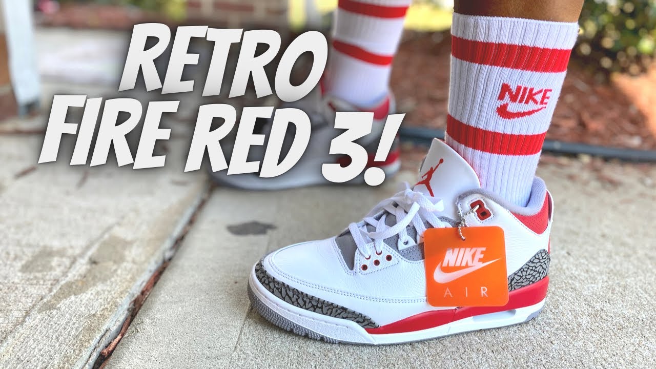 Retro Jordan 3 Fire Red 2022! Review + On feet! - YouTube