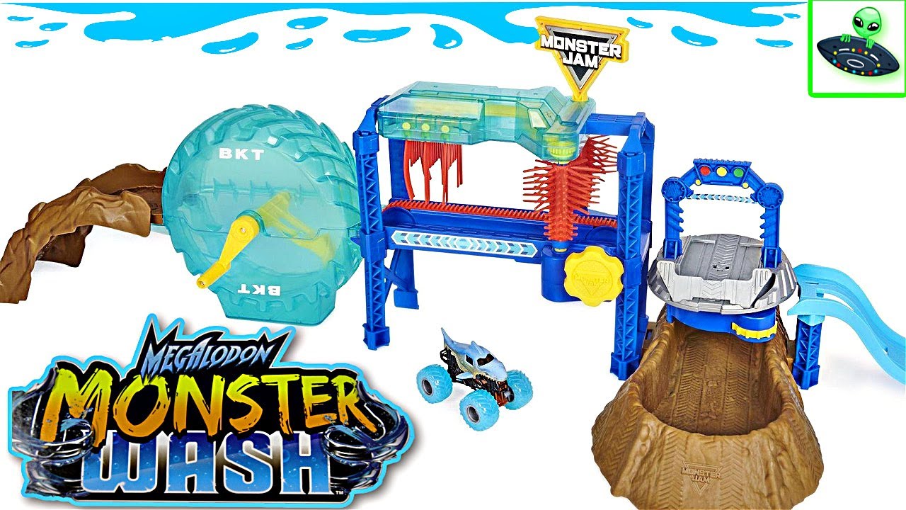 MONSTER JAM Megalodon Monster Wash - YouTube