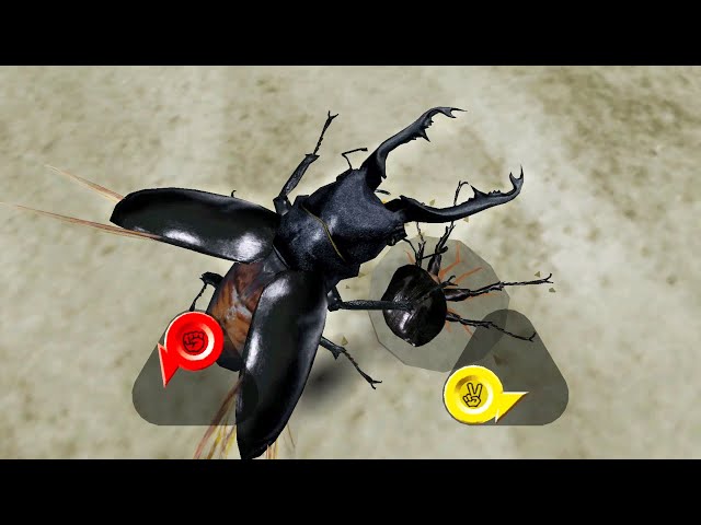 アーケード] 甲虫王者ムシキング - ギラファノコギリクワガタ VS 砂漠