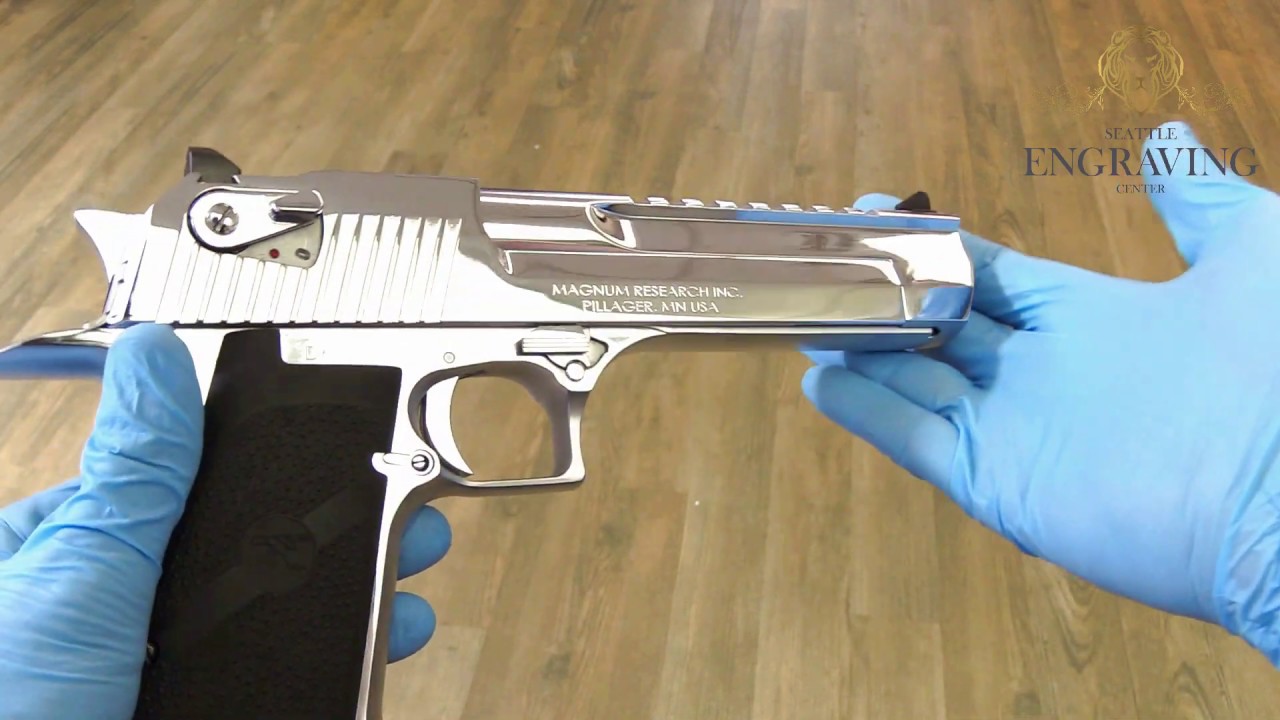Desert Eagle Mark XIX 50AE, High Polished Chrome Receiver - YouTube