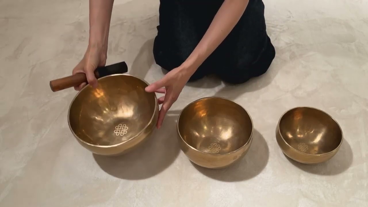 チベット・シンギングボウル3点セット（小・小中・中）『光と風と躍動