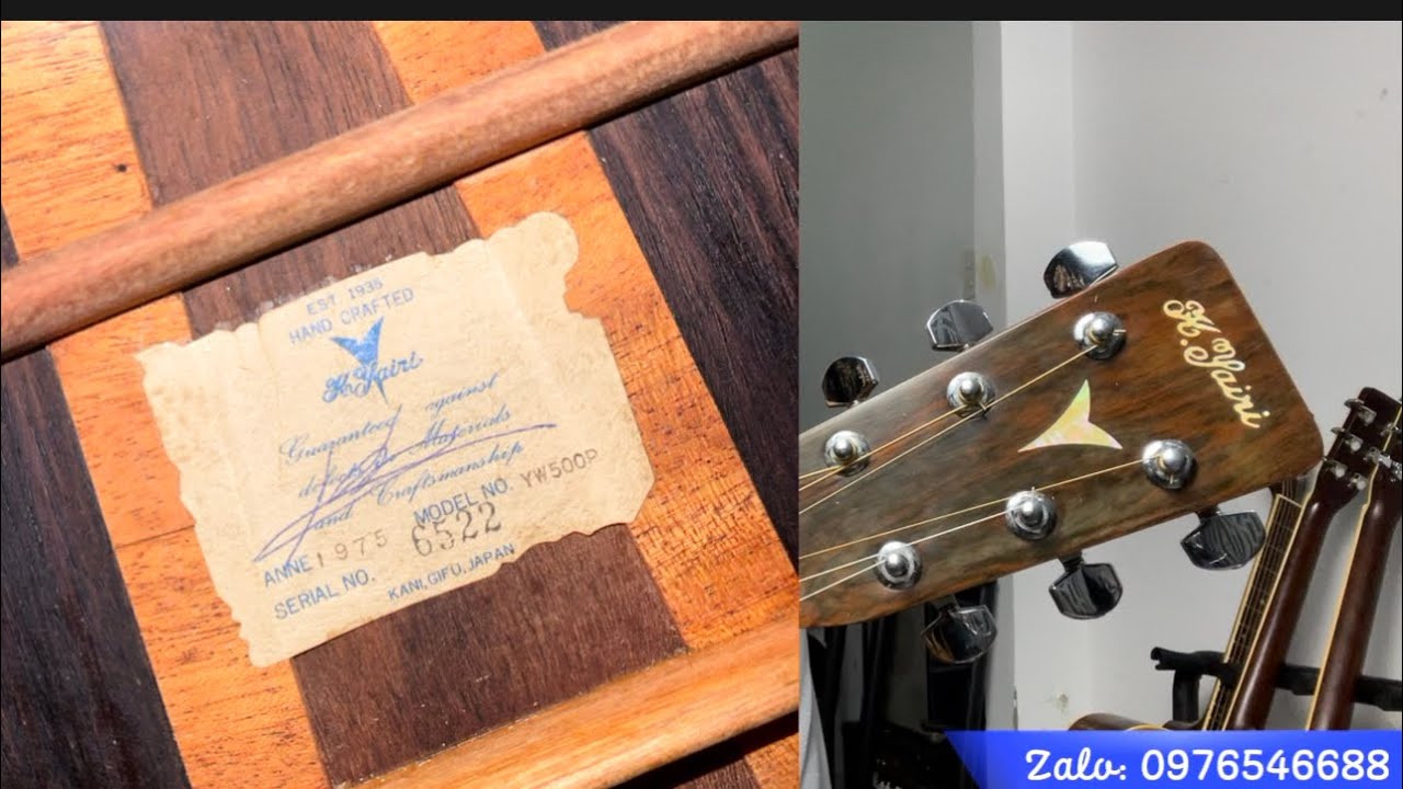 Acoustic Guitar K. Yairi YW500P Vintage 1975 Japan. - YouTube