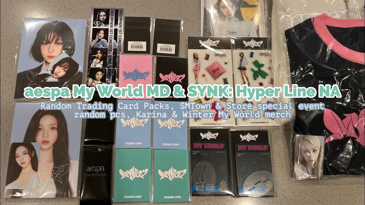 Unboxing] aespa ⟡ My World MD & SYNK: Hyper Line NA ♡ Random