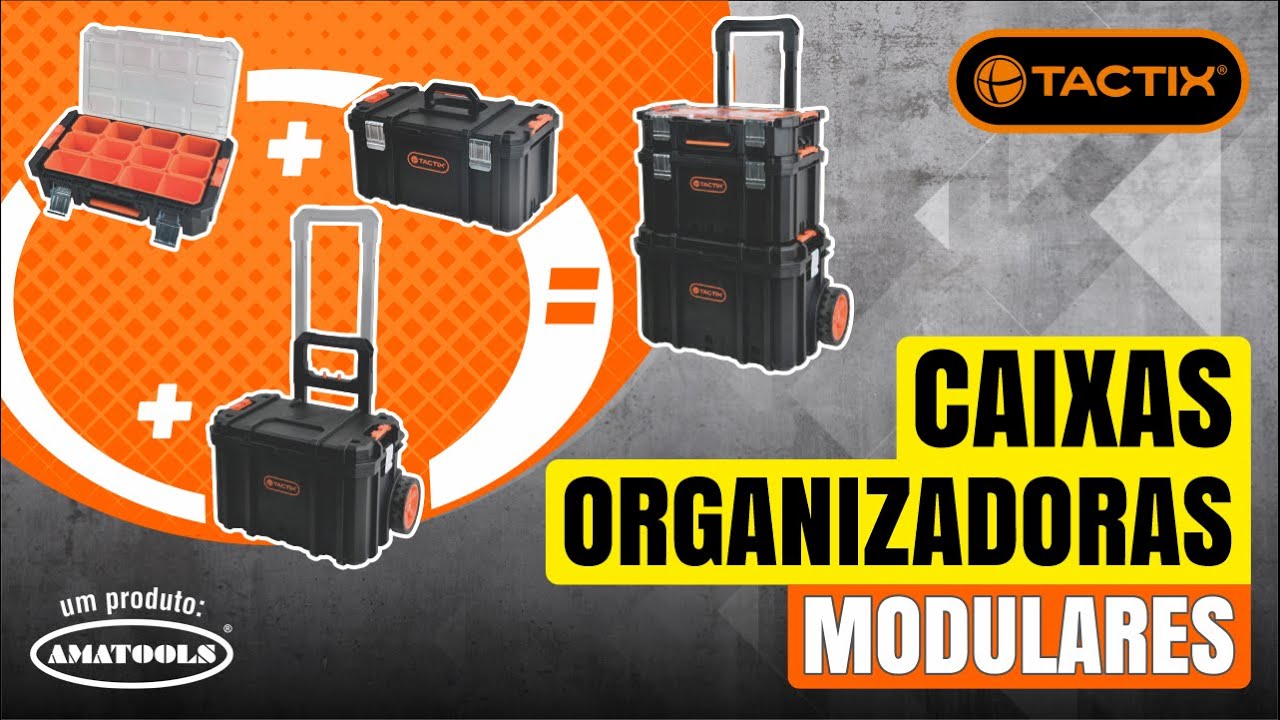 Caixa de Ferramentas Modular Com Rodas (583,0003) - Tactix | Ritec