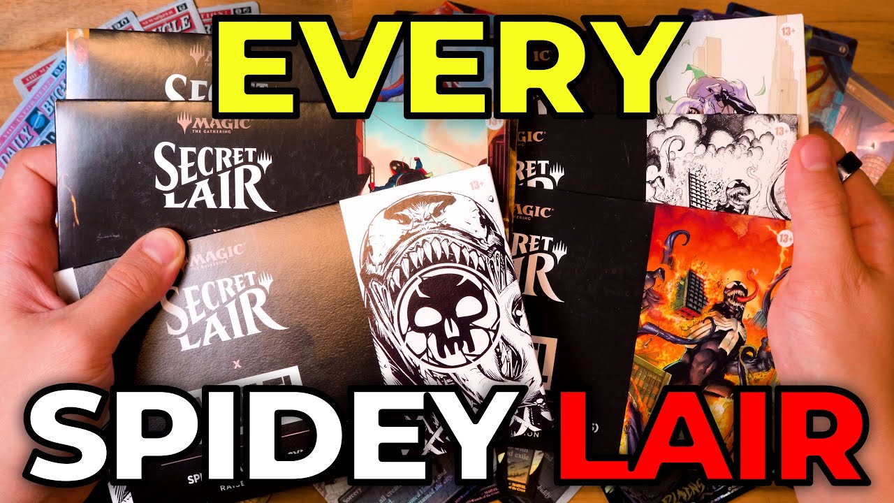 Spider-man Secret Lair COMPLETE Drop Unboxing! Raised Foil Mana