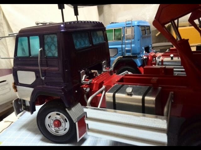 完成しました！フジミ1/24日野スーパードルフィンダンププラモデル