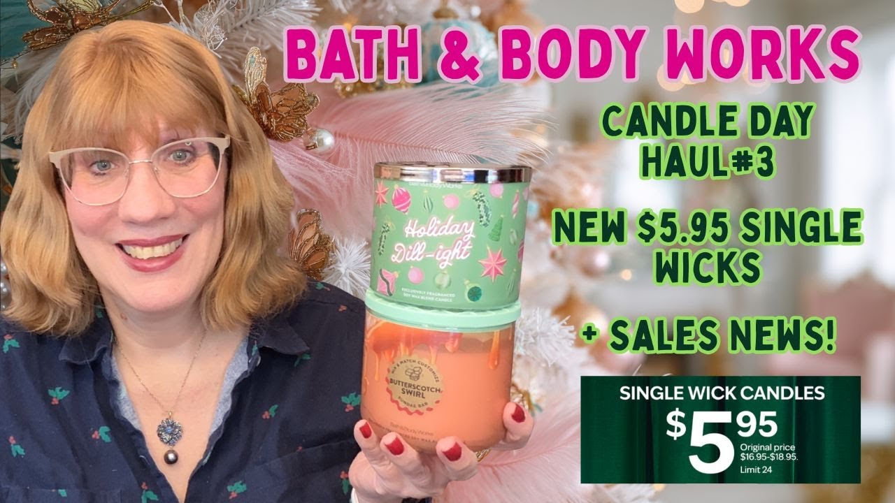 Bath & Body Works Candle Day Haul #3, New $5.95 Single Wicks +