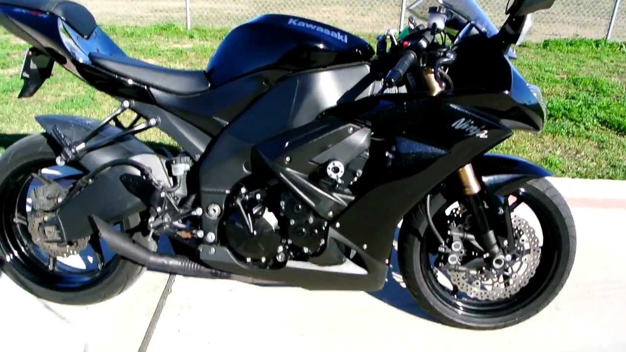 2008 Kawasaki ZX10R Ninja in Metallic Diablo Black - YouTube