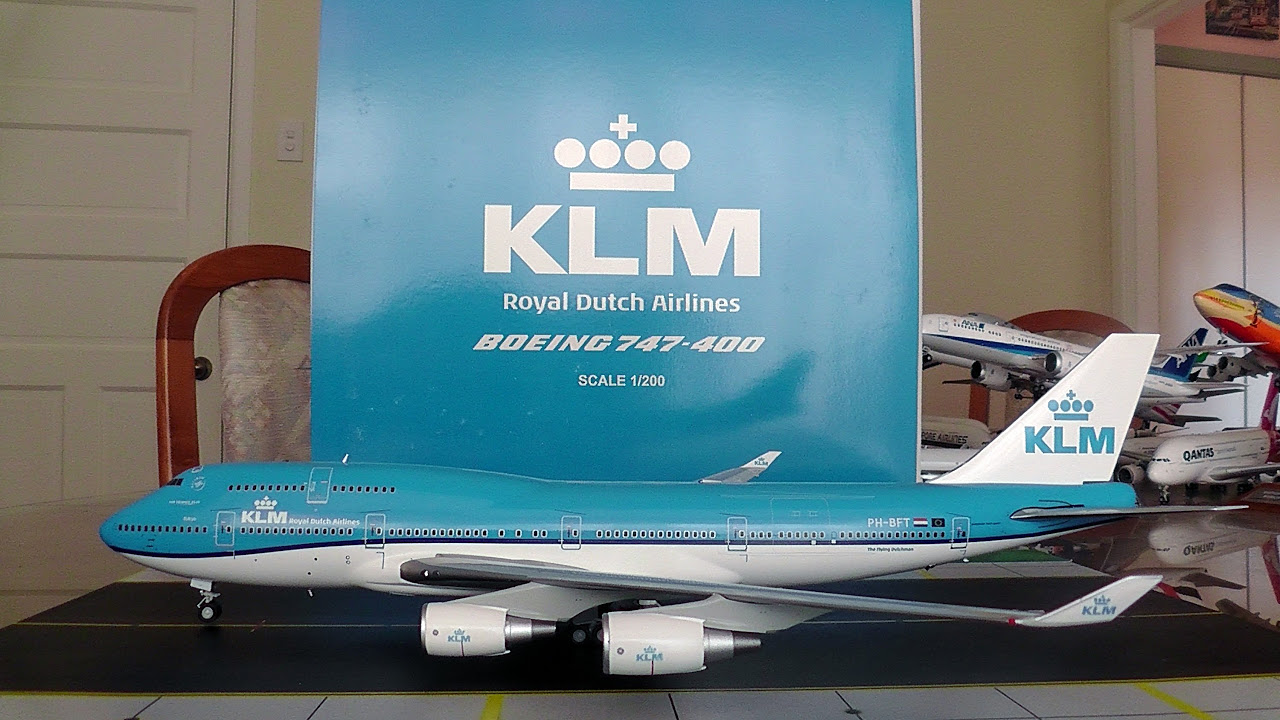 JC Wings 1:200 KLM 747-400M 'New Livery' Unboxing and Review - YouTube