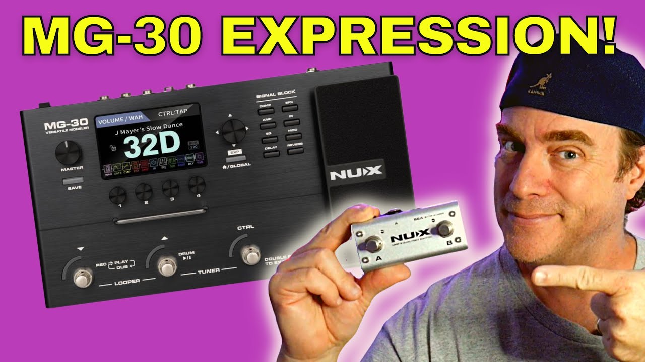 Nux MG30 Footswitch | HOW TO SETUP - YouTube