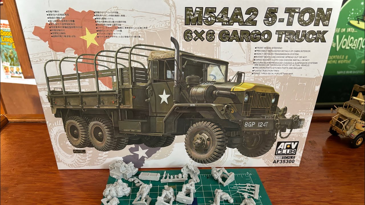 AFV CLUB M54A2 5-TON 6x6 Cargo Truck 1/35 scale kit review and