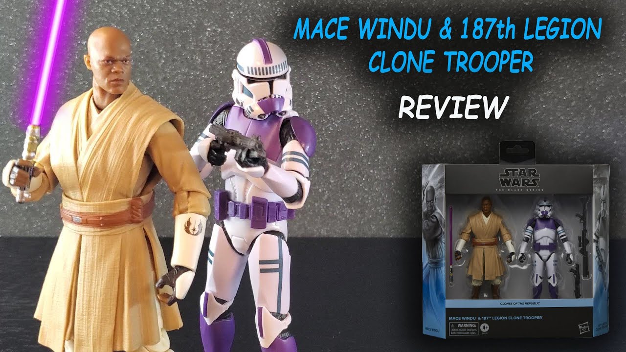 Mace Windu & 187th Legion Clone Trooper (Star Wars Black Series