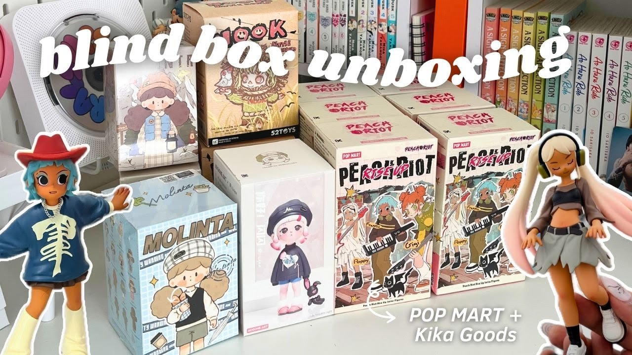 HUGE blind box unboxing 📦: 12 Popmart + Kika Goods Figures (g