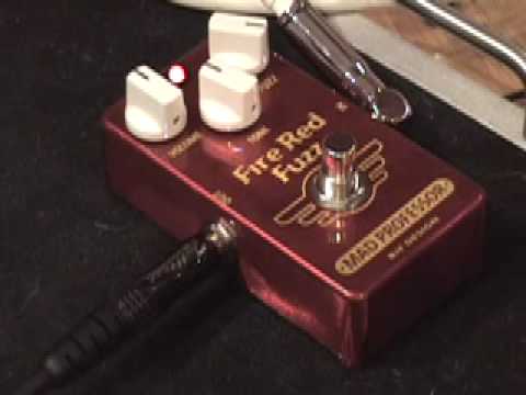 Mad Professor FIRE RED FUZZ guitar efffects pedal demo Gibson SG