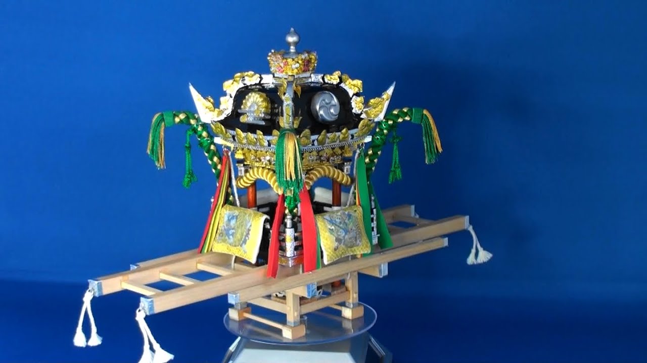 灘のけんか祭り 木場ミニ屋台 くるくる回りま～す ミニチュア模型