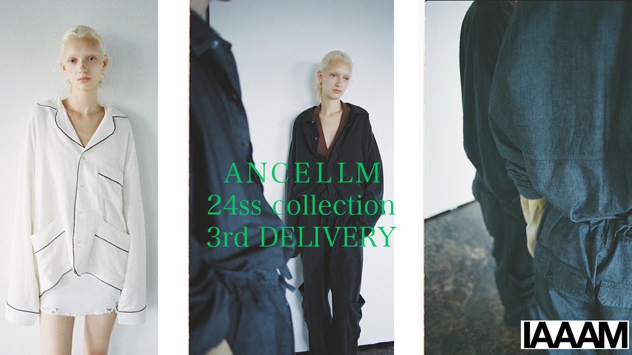 24SS】ANCELLM DOUBLEGAUZE PAJAMA SHIRT (NAVY) ANC-SH33 | IAAAM