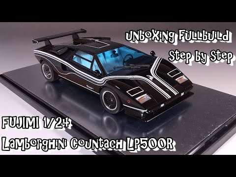 unboxing fullbuild FUJIMI 1/24 Lamborghini Countach LP500R Scale