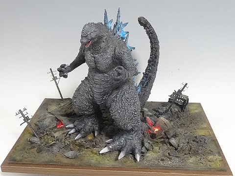怪獣王シリーズゴジラマイナスone -1.0(2023)を改造してジオラマ制作