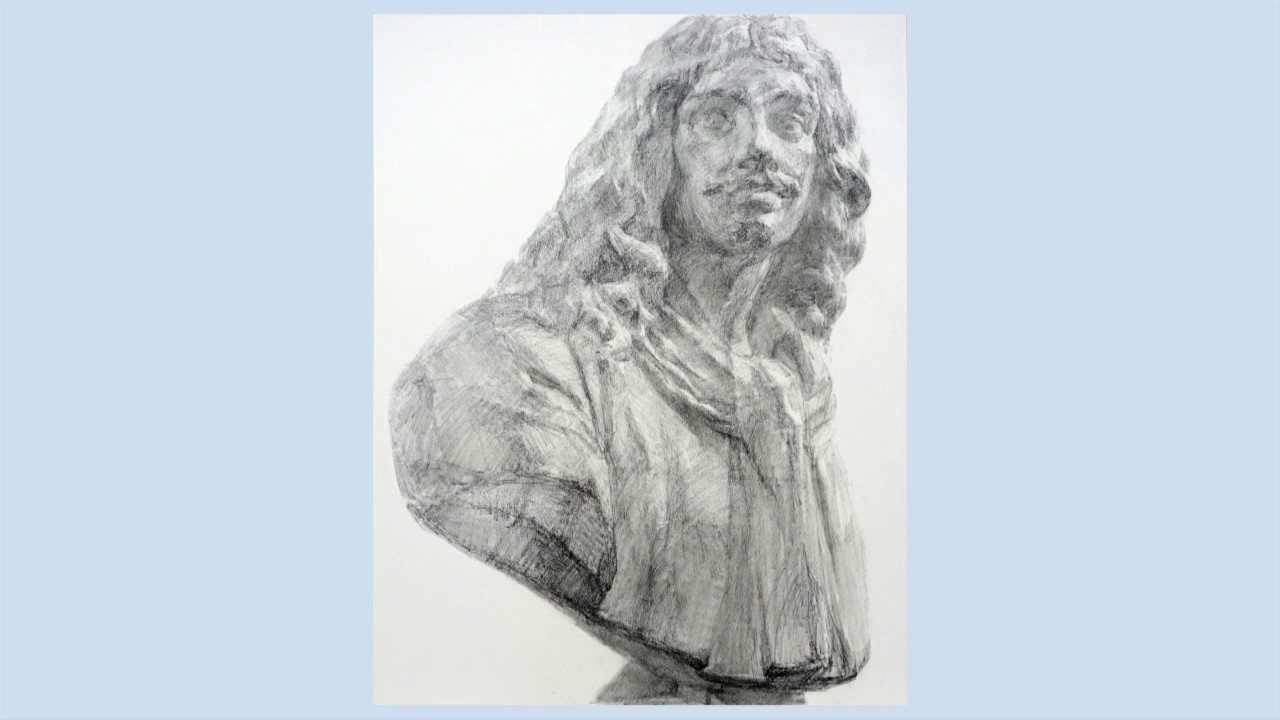 石膏デッサン：モリエール》新美 制作プロセス動画シリーズ 2017年藝大