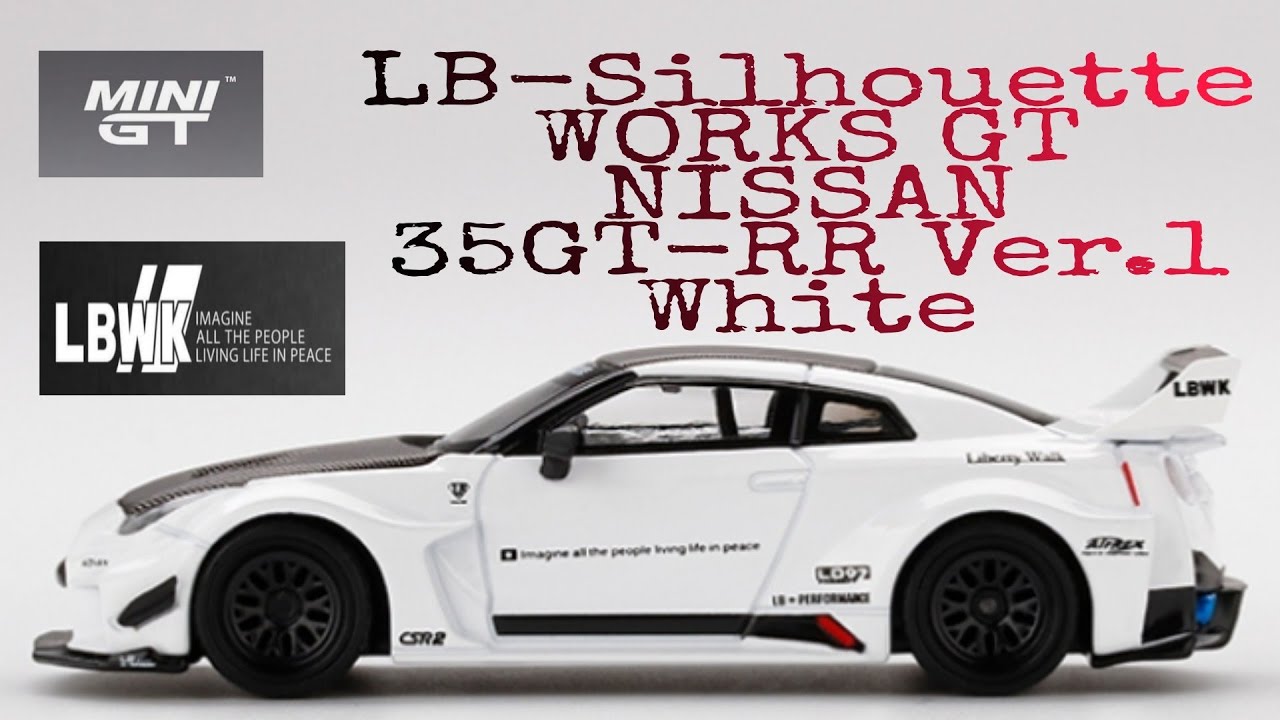 MINI GT LB-Silhouette WORKS GT NISSAN 35GT-RR Ver.1 White / No