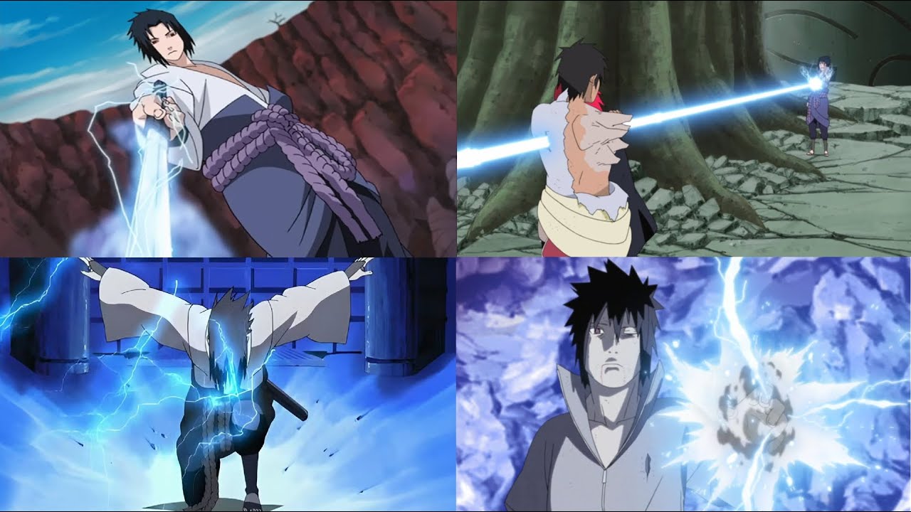All of Sasuke Uchiha Chidori Jutsu Varations うちはサスケ【千鳥