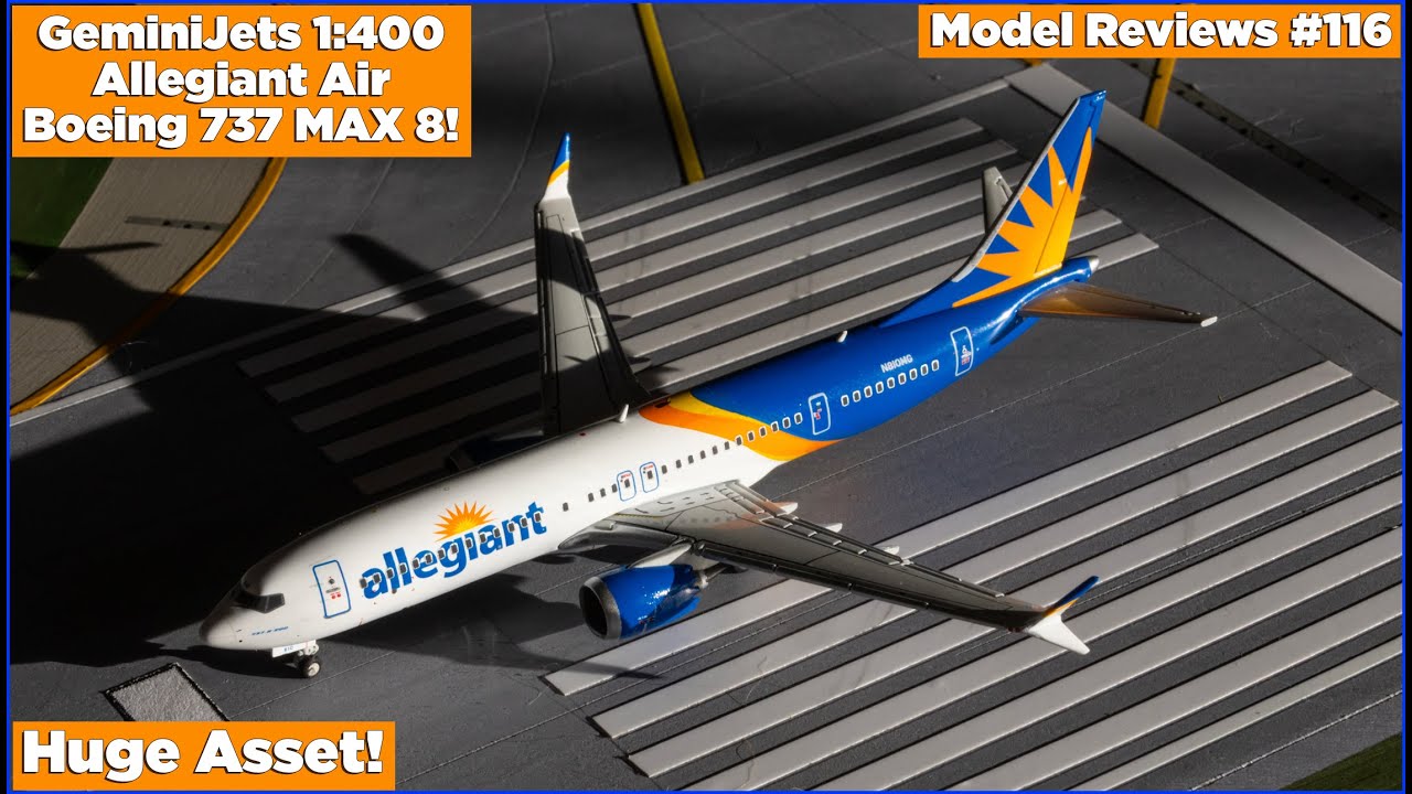GeminiJets 1:400 Allegiant Air Boeing 737 MAX 8 200! | Model