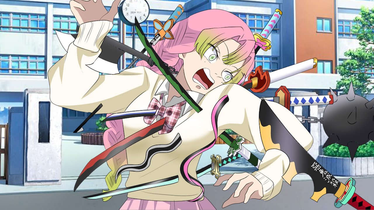 鬼滅の刃】学校で柱にボコられた甘露寺蜜璃【キメツ学園】 - YouTube