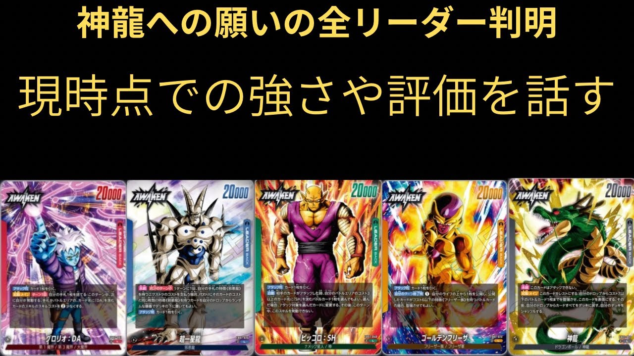 DBFW(フュージョンワールド)9月発売の神龍への願いのリーダーカード