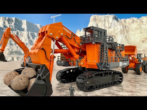 重機、建機のダイキャストモデルのミニチュア - YouTube