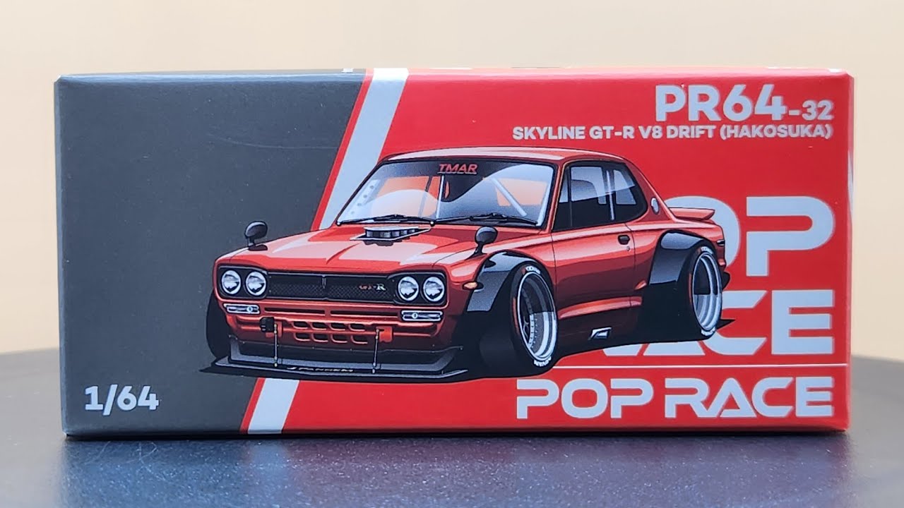 POP RACE 1/64 日産 スカイライン ハコスカ ドリフト SKYLINE GT-R V8