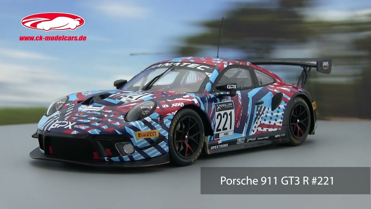 Ixo 1:18 Porsche 911 GT3 R #221 Test Days 24h Spa 2022 GPX Martini