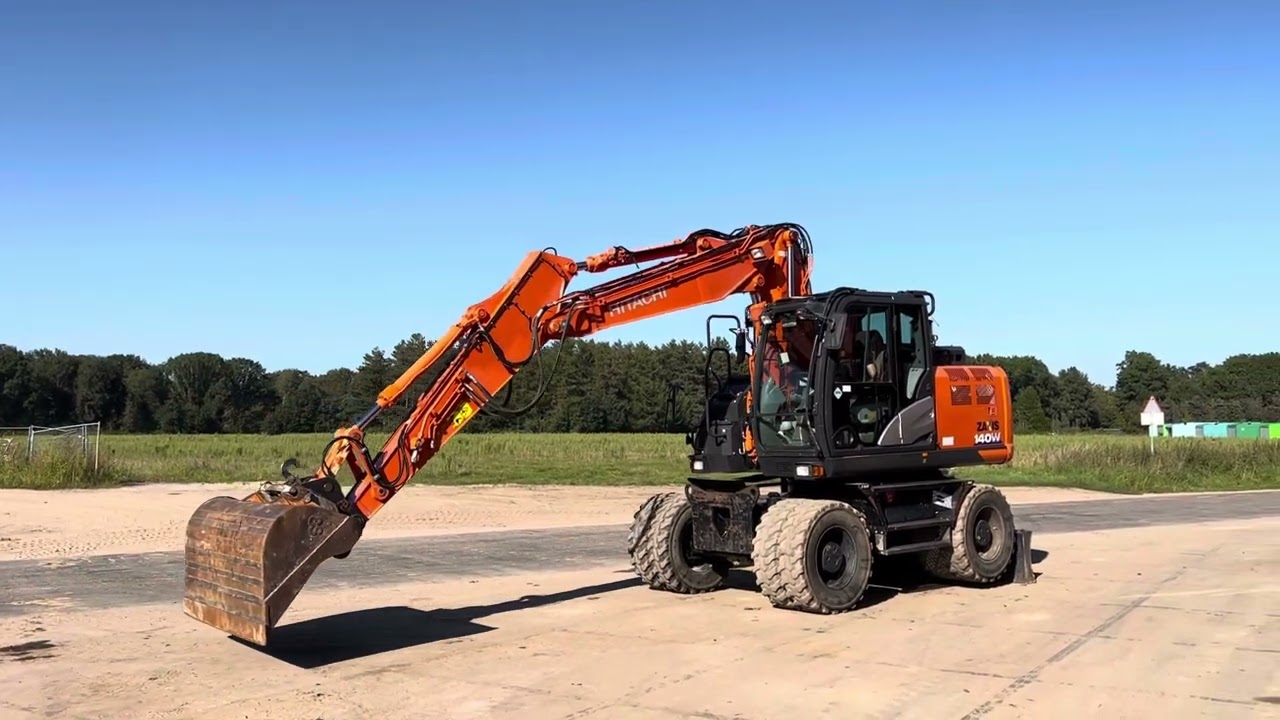 Hitachi ZX140W Mobile Excavator - Year: 2017 (Refnr. BM5330) - YouTube