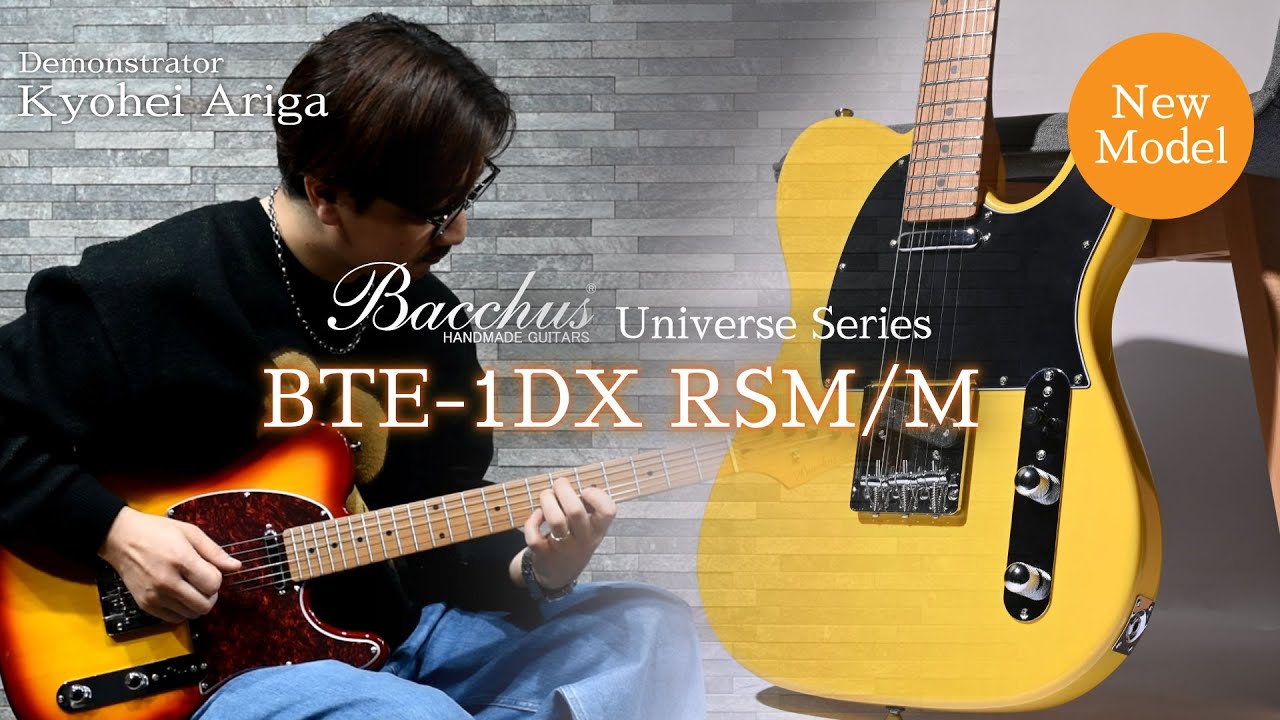BTE-1DX RSM/M BLK Bacchus Universe Series エレキギター