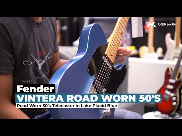 Fender Vintera Road Worn 50's Telecaster in Lake Placid Blue - YouTube